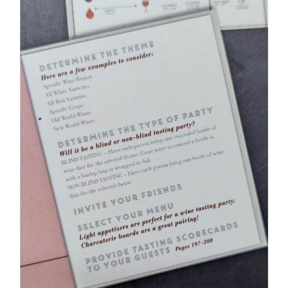 Wine Tasting Journal & Wine Glass Charms Set for Wine Tasting & Parties 6 Charms - Picture 8 of 8